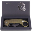 LionSteel L.E.One Knife Green Aluminum, Chemical Black MagnaCut by Emerson Design (LE1 A GB)