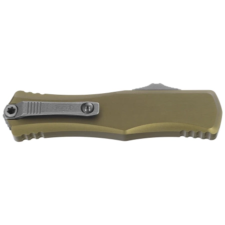 Microtech Hera II D/E OTF Knife OD Green Aluminum, Apocalyptic M390MK by Tony and Sean Marfione (1702-10APOD)