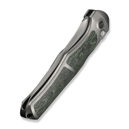 WeKnife 702XI LE No 149/150 Gray Integral Titanium/Jungle Wear Fat Carbon, Stonewashed M390 (WE07B-4)