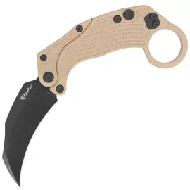 Reate Knife EXO-K Gravity Karambit Tan Aluminium, Black PVD N690