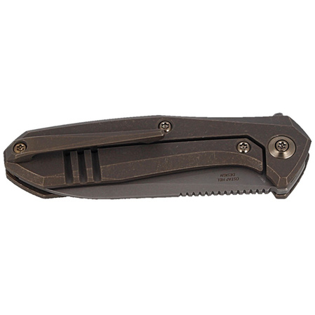 WE Knife Mote Bronze Titanium, Gray Stonewashed CPM S35VN by Ostap Hel (2005A)