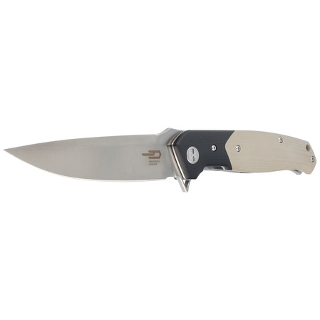 Nóż składany Bestech Swordfish Black / Beige G10, Satin D2 (BG03B)