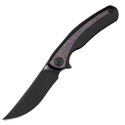 Nóż składany Bestech Sambac Black Titanium / Purple Haze Fat Carbon, Black PVD MagnaCut by Ostap Hel (BT2402B)
