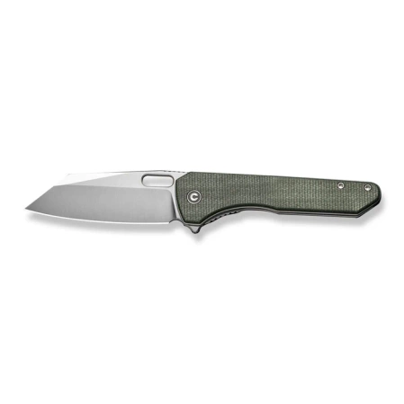 Civivi Knife Nugz Green Canvas Micarta, Satin 14C28N by Matthew Wehrwein (C23060-2)