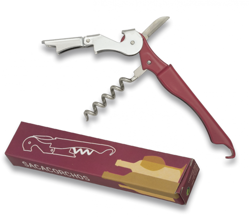 Otwieracz do wina Top Cutlery 2 Steps Maroon Metal, Inox (21128)