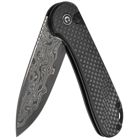Nóż składany Civivi Button Lock Elementum II Carbon Fiber/Black G10, Damascus (C18062PB-DS1)