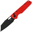 Bestechman Guardian Knife Red G10 w/ Carbon Fiber Pattern, Black PVD D2 (BMK11F)