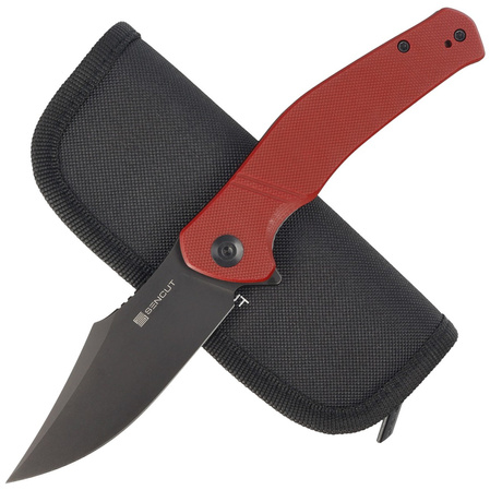 Sencut Episode Burgundy G10, Black Stonewashed 9Cr18MoV (SA04A)