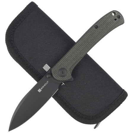 Sencut Scepter Dark Green Micarta, Black Stonewashed 9Cr18MoV (SA03G)