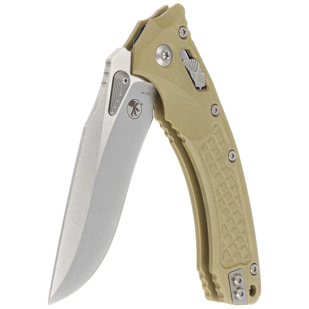 Microtech Amphibian Ram-Lok S/E Frag OD Green G10, Stonewashed M390MK by Tony Marfione (137RL-10FRGTOD)