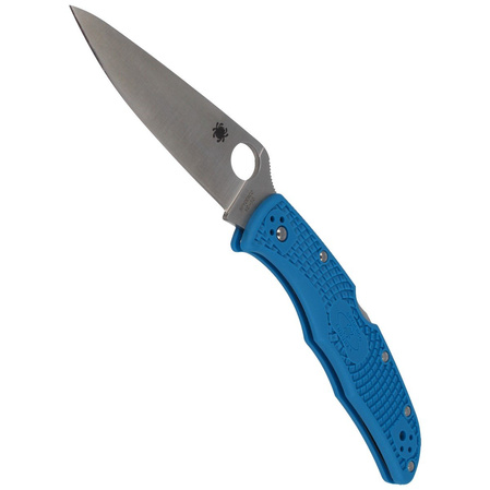 Spyderco Endura 4 FRN Blue Flat Ground PlainEdge Knife (C10FPBL)