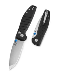 Bestechman Goodboy Jr. Knife Black G10, Satin/Stonewashed D2 by Keanu Alfaro (BMK10A)
