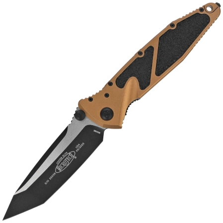 Microtech Socom Elite T/E-M Knife Tan Aluminum, Black M390MK by Tony Marfione (161-1TA)