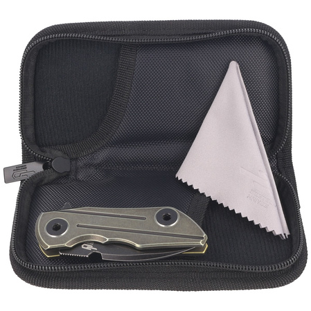 Bestech 2500 Delta Knife Bronze Titanium, Black Stonewashed CPM S35VN by Poltergeist Works (BT2006D)