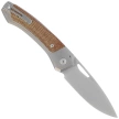 Nóż składany LionSteel Twain Gray Titanium / Natural Canvas Micarta, Satin MagnaCut by Gianni Pauletta (TW GY CVN)