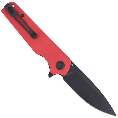 Kubey Knife Wolverine, Red G10, Dark Stonewashed D2 (KU233E)
