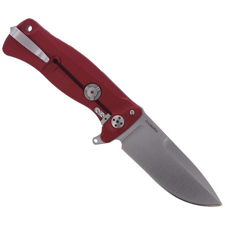 Nóż składany LionSteel SR11A Red Aluminum, Satin Sleipner by Molletta (SR11A RS)