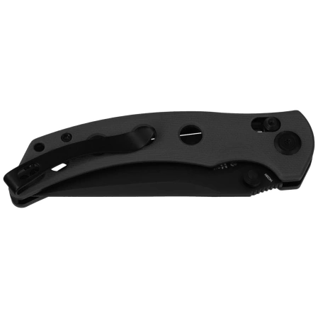 Kubey Hound KU172B Knife Black G10, Blackwashed 14C28N by Maksim Tkachuk