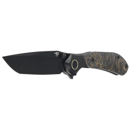 Bestech Constellation Knife Black Titanium/Dark Matter Gold FatCarbon, Black PVD MagnaCut by Munko Knives (BT2501C)