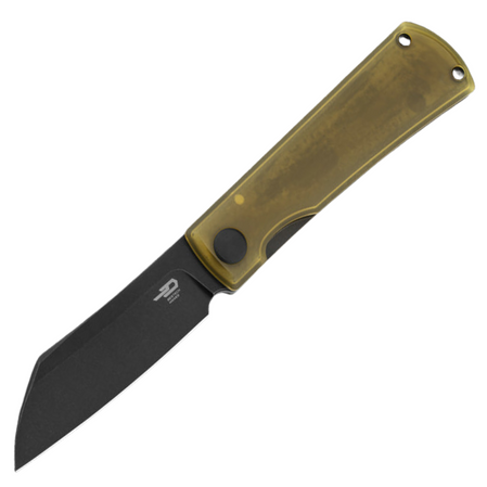 Bestech Bruv Knife Black Bronze Titanium / Ultem, Black Stonewashed M390 by Galovic Design (BT2401C)