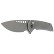 WE Knife Mini Malice Gray Titanium, Gray Stonewashed CPM 20CV by Ferrum Forge (WE054BL-2)