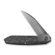 WeKnife Brr15 Gray Titanium/Shredded Carbon Fiber, Polished Gray M390 by Rafal Brzeski (WE24007-3)