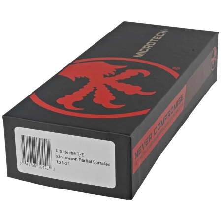 Nóż automatyczny OTF Microtech Ultratech T/E Black Aluminium, Stonewashed P/S M390 by Tony Marfione (123-11)