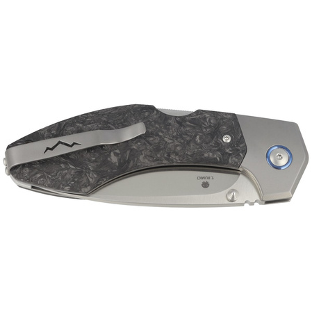 MKM Hero Knife Marbled Carbon Fiber, Satin M390 by Tommaso Rumici (MK HR-CFT)