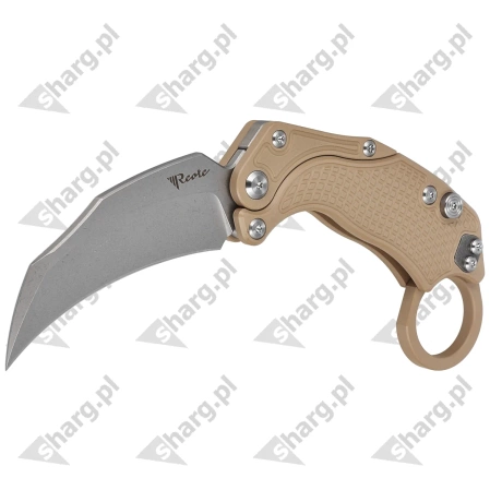 Reate Knife EXO-K Gravity Karambit Tan Aluminium, Stonewashed N690