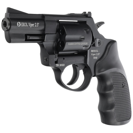 BAS Voltran Ekol Viper 2.5'' Matte Black cal. alarm revolver .22 Long Blanc