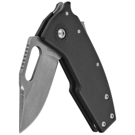 Nóż składany Demko Nano Shark CP Black GRN, Stonewashed AUS10A by Andrew Demko (NANO-10A-Black GRN-CP)