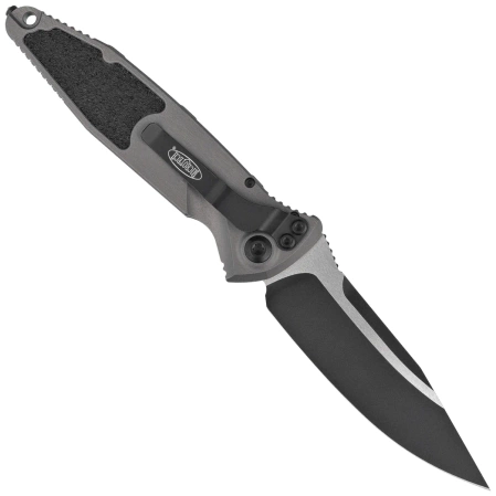 Microtech Socom Elite Auto S/E Natural Clear Aluminum, Black M390 by Tony Marfione (160A-1NC)