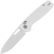 Kubey Bluff Knife White G10, Sandblasted 14C28N by Garet Caronna (KU248C)