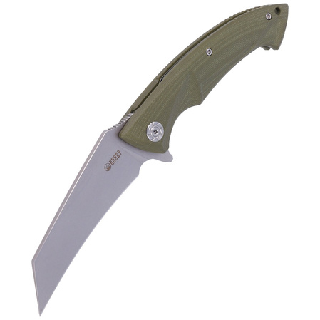 Kubey Anteater Knife OD Green G10, Sandblasted D2 (KU212B)