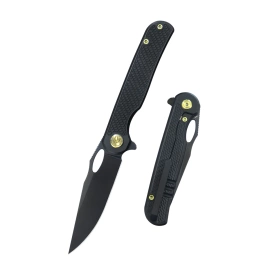 Kubey KB Knives Hydro Black Titanium, Black DLC M390 by Mark Perez (KB323B)