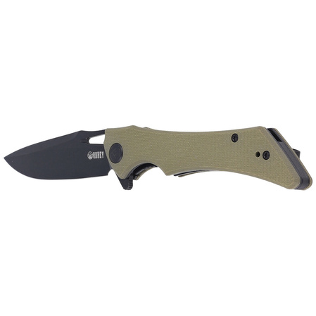 Kubey Raven Knife Green G10, Dark Stonewashed AUS-10 by Jelly Jerry (KB245I)
