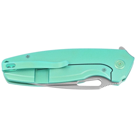 Kubey Tityus KB360B Knife Green Titanium, Bead Blasted 14C28N