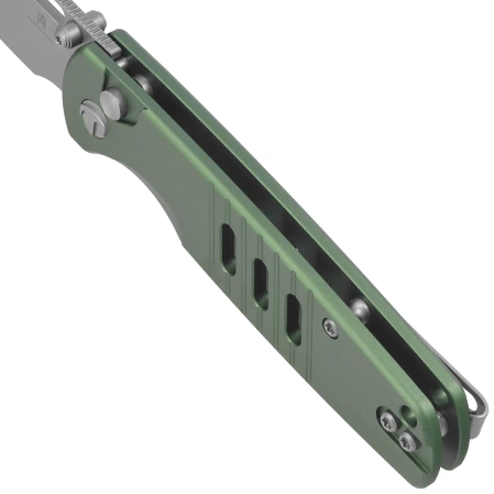 Nóż składany Bestechman Vector Green Aluminium, Bead Blasting D2 (BMK15C)