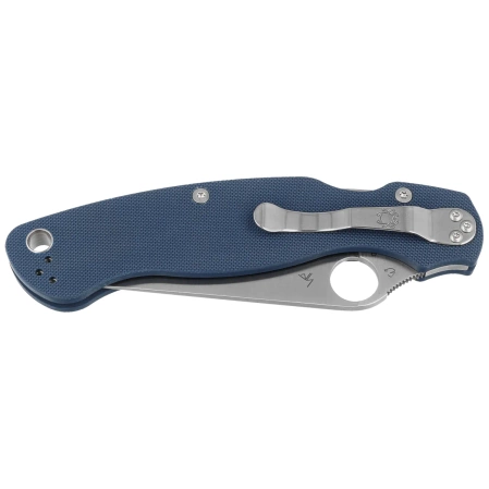 Spyderco Military 2 Cobalt Blue G10, Satin CPM SPY27 by Sal, Eric Glesser (C36GPCBL2)