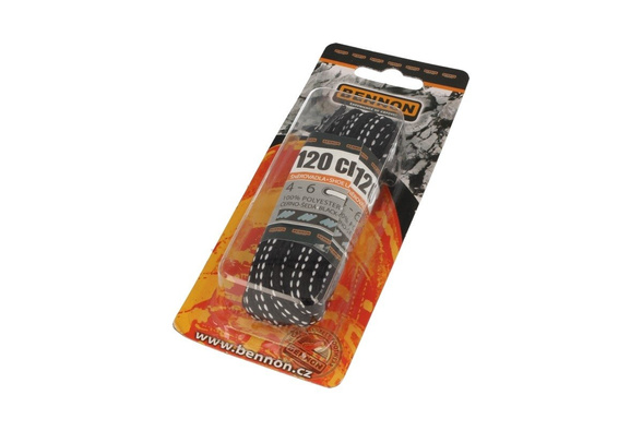 Sznurowadła Bennon do obuwia trekkingowego czarno-szare 120cm (D32120)