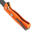 LionSteel SR22A Orange Aluminum, Black Sleipner by Molletta Knife (SR22A OB)