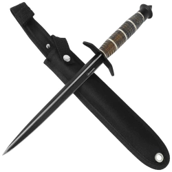 Sztylet Martinez Albainox Triplex Edge Aluminium/Wood, Black 3Cr13Mov (32511)