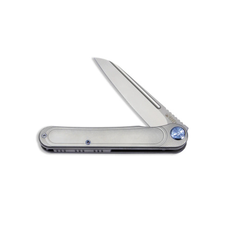 Kubey Dandy Knife Grey Titanium, Sandblasted CPM S90V by Maksym Tkachuk (KB247C)