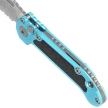 Microtech LUDT Gen III S/E Automatic Knife Turquoise Aluminum, Stonewashed P/S M390MK by Tony Marfione (1135-11TQ)