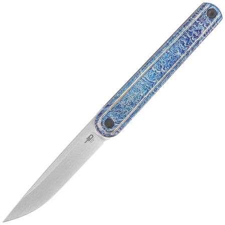 Bestech Ink Knife Anodizing Titanium, Satin MagnaCut by Denis Simonutti (BT2502E)