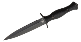 Spartan Blades Harsey Dagger Knife Black Canvas Micarta, Black PVD MagnaCut by William W. Harsey (SB49BKBKKYBK)
