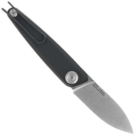 Nóż składany ANV Z050 BB Black Aluminium, Stonewashed Sleipner (ANVZ050-007)
