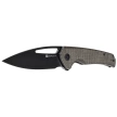 Sencut Mims Dark Green Canvas Micarta, Black Stonewashed 9Cr18MoV knife (S21013-3)