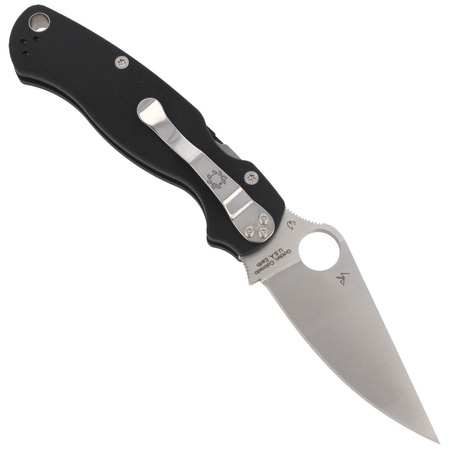 Spyderco Para Military 2 G-10 Black PlainEdge Knife (C81GP2)