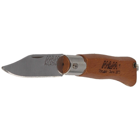 MAM Douro Mini Keychain Knife, Light Beech Wood, Inox HW, Satin 420 (2002-LW)